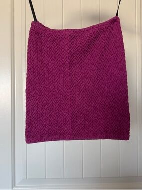 Hot Pink Chunky Knit Bandeau Top – Festival Party Clubwear Small 💖✨